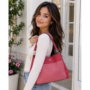 Coach Lexy Legacy Bag Magenta Pink